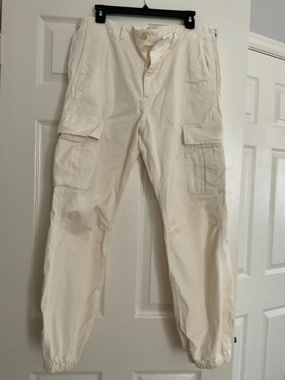 Current Elliott Cream cargo pants Size 30